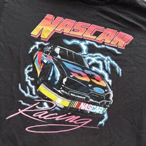 Nascar Black Racing Shirt with Multicolor Graphics